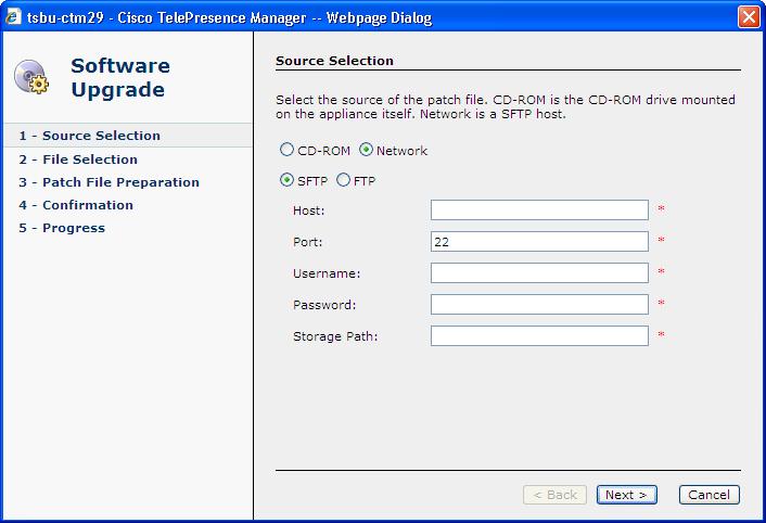 Upgrading to Cisco TelePresence Manager 1.