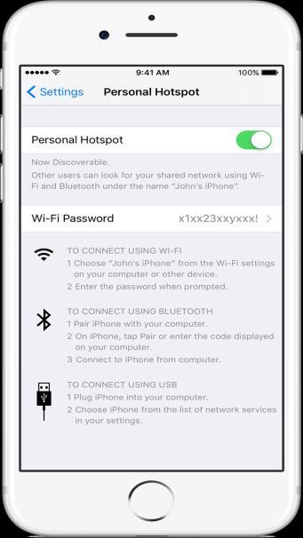 C - iphone - Personal Hotspot Instructions Personal Hotspot is a feature of ios that allows iphones running ios 4.