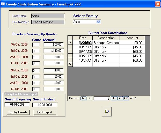 To access the individual Family Contribution Report, click Reports > Open ParishSOFT Reports > Contribution Reports Menu > Indiv Family Contrib Summary. 4.