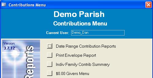 From your main Reports menu, click Contribution Reports Menu > $0.00 Givers Menu > $0.00 Givers Menu. The Print $0.
