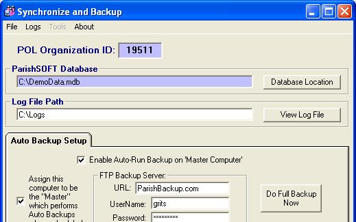 Click About menu > ParishSOFT System Info. 5. Select your Data Backup Schedule by checking the days of the week on which you wish to run backups.
