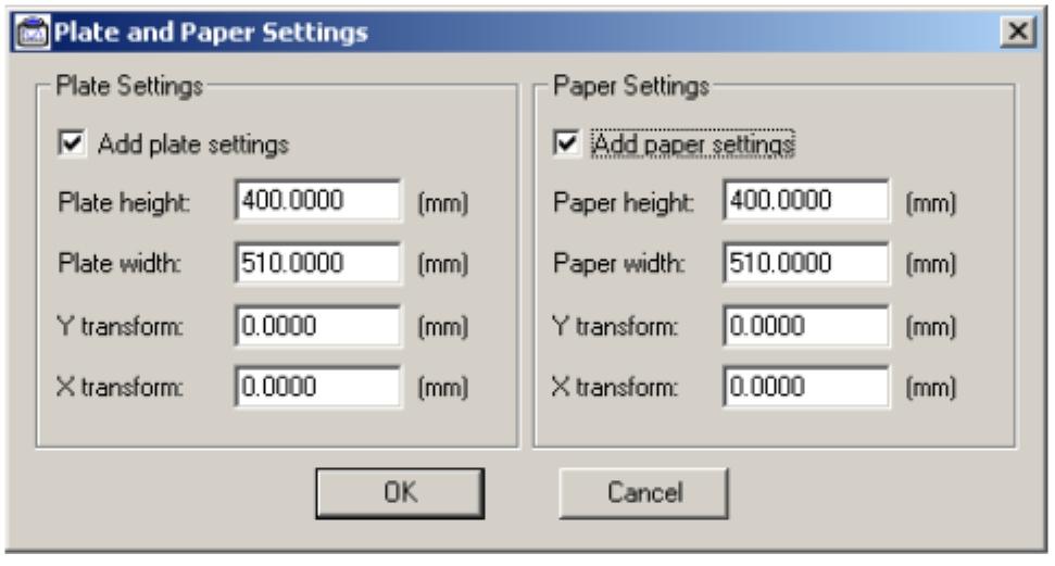 Image transformation: Use the Mirror, Flip and Negative options, as required, to modify the lowresolution job in the PPF file.