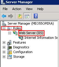 If ISS is installed, the following screen appears: 2. Make sure that the following IIS features are installed: a.