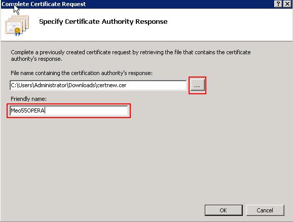 5. If successful, the newly installed certificate will be shown in the list.