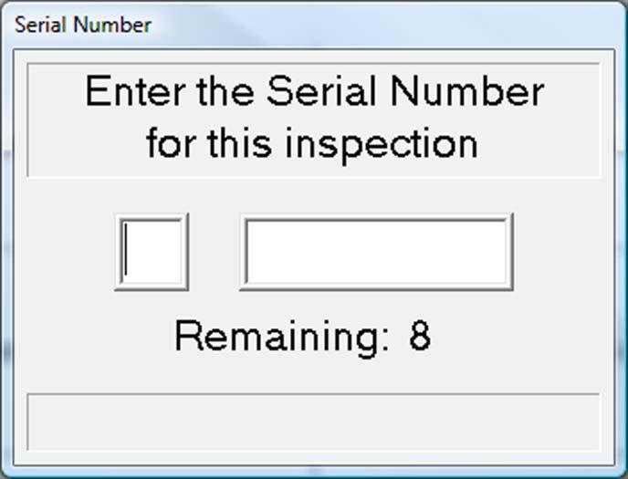 Due to the number of inspections, tracking the serial number is aided by a defined single letter called the File Prefix.