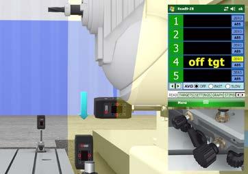 Return the column to its starting position and rotate the target toward the laser.