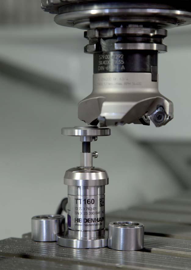TT touch probes for tool measurement Together with the measuring cycles of the CNC control, the TT tool touch probes enable the control to measure tools automatically while they are in the machine