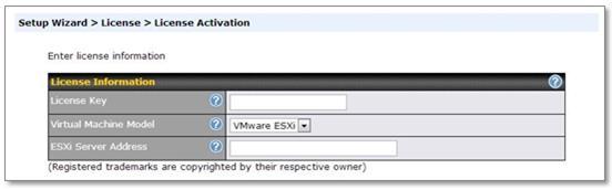 FusionHub Installation Guide 9. You will be redirected to the License Information dialog. The default selection for Virtual Machine Model is VMware ESXi.