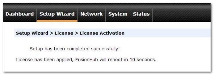 FusionHub Installation Guide The information shown on the FusionHub console will