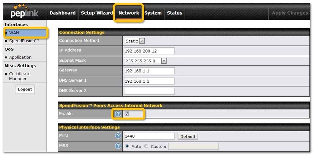 FusionHub Installation Guide FusionHub Settings The FusionHub settings are also the same as those used in the first example, except that we need only one FusionHub port in this example.