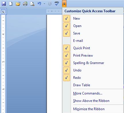 A quick and easy way to add a command to the Quick Access Toolbar is to simply right-click on a command on the Ribbon Bar.