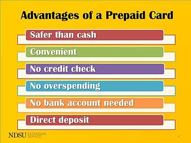 ) Here are a few suggested uses if the group has a hard time getting started: A consumer without a bank could use a prepaid card much like a checking account: deposit pay checks in the card, use the