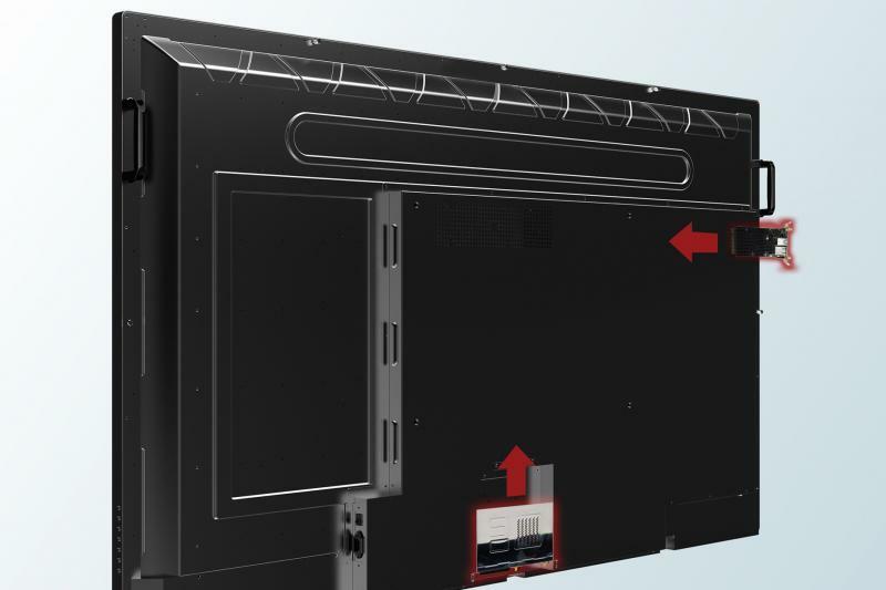 Dual Slot-in PC Capability This display features slot-in capabilities for both the Intel Open Pluggable Specification