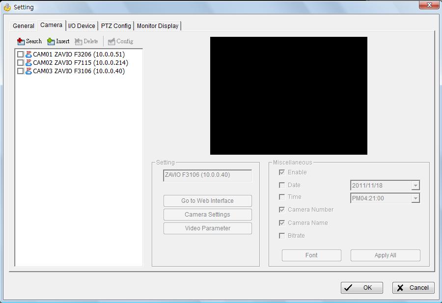 Step 4: Go to Camera tab. If your IP cameras support UPnP. Follow step 5. Otherwise, follow step 8.