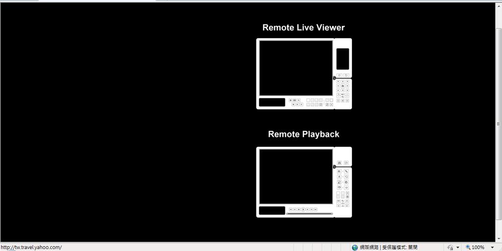 Chapter 7. Web View Remote Live Viewer Remote Playback Note: Make sure the Live Streaming Server is enabled. Check 5.10.1 Network Service for more detail. 7.1 Server IP Open an Internet Explorer browser and enter the IP address or DDNS name of the server followed by the connecting port.