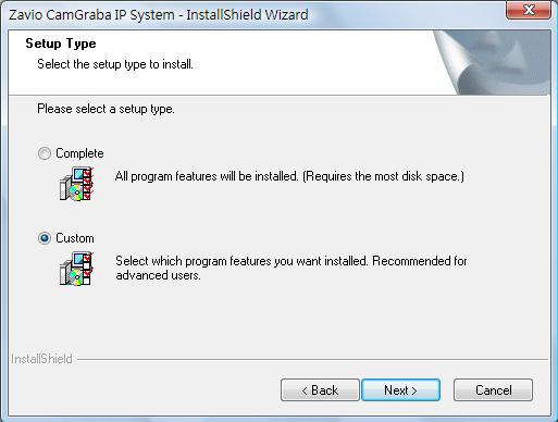 ] Press the install to start the installation. Custom Setup Type: Install the system to a preferred directory.