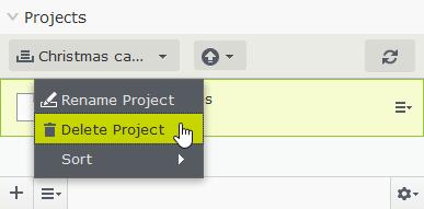 When deleting a project scheduled for publishing, you have the option to keep or remove the scheduling for each associated item.