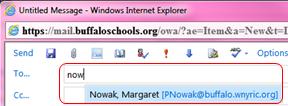 How do I get into my new email, Outlook Web Access? Open a browser and type in https://mail.buffaloschools.org/owa/. There is also a link on the Buffalo website. http://www.buffaloschools.org/instructionaltech.