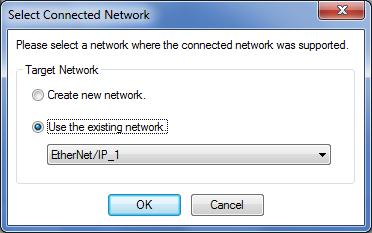 5 The Select Connected Network Dialog Box is displayed. Click the OK Button.
