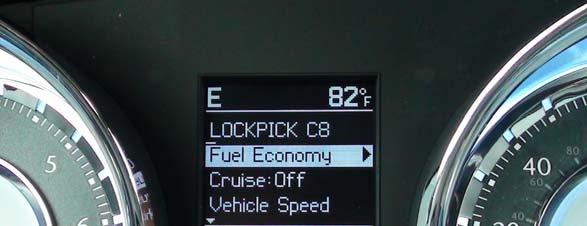 Lockpick text will display here on your instrument panel. Different vehicles will display text in various colors etc.