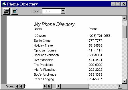 Database Access and Management 8-37 Accessing the Data Report 1. Reopen the phone directory project. Add a command button named cmdreport and give it a Caption of Show Report.