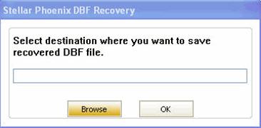 select a destination to save recovered file. Click OK.