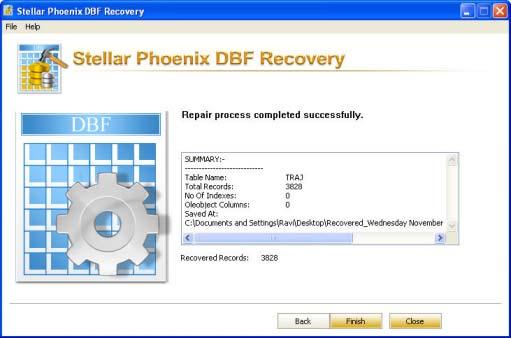To recover MS Visual FoxPro files: 1. On Stellar Phoenix DBF Recovery main user interface, in Select Database Application dropdown list box, choose desired version of MS Visual FoxPro database. 2.