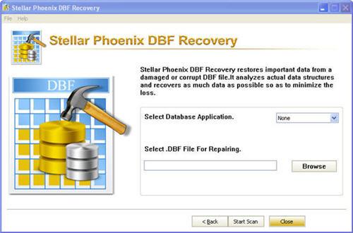 User Interface Stellar Phoenix DBF Recovery has a rich Graphical User Interface (GUI) with easy to use features. Both, technical and non technical users can use the software without any hassle.