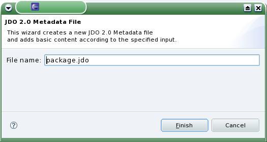 "Create JDO 2.0 Metadata File" from DataNucleus context menu.