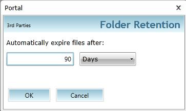 Right click on the folder for which you wish to change the retention period. 2. Select Set Folder Retention. 3.