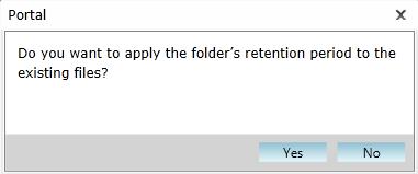 Setting the Retention Period 4. After selecting the folder s retention period, click OK to apply the change. 5.