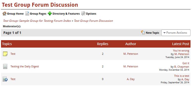 To create a new topic discussion within the forum, select New Topic After selecting a New Topic, the below screen