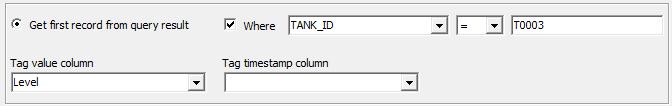 Query lookup filter The lookup filter instructs TopView SQL of the location of the tag value, an optionally the tag timestamp, within the Query result records. This lookup involves two items: 1.