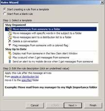 How to Filter e-mail in Outlook Go to Tools- Rules and Alerts then click on New Rule The