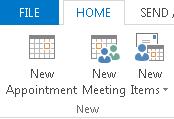 Schedule a New Meeting Using Outlook 1. In the calendar view, click New Meeting button. 2. The meeting dialog box appears.
