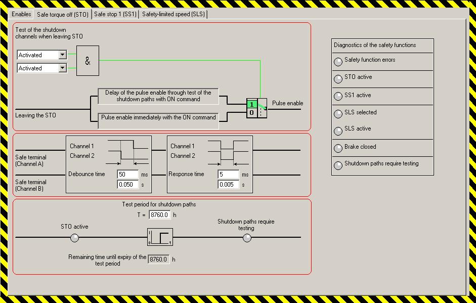 4.6.2.3 "Safe Torque Off (STO) tab The shutdown paths of a safety-relevant plant or system must be subject to a forced checking procedure at regular intervals.