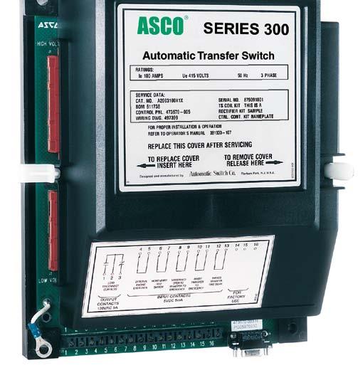 Series 00 Microprocessor Controller The SCO Microprocessor Controller is used with all sizes of Power Transfer Switches.