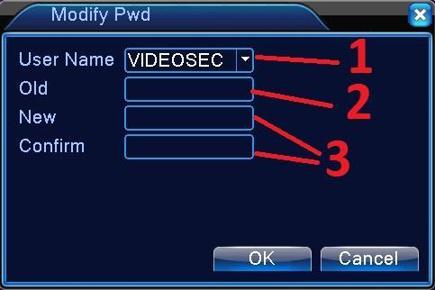 c Modify password 1 Choose