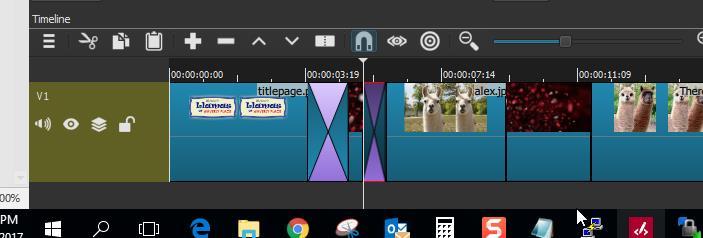 Then double click on the second transition (the double purple triangles) and give it a fun transition (click on the Project button again if you cant see the transitions).