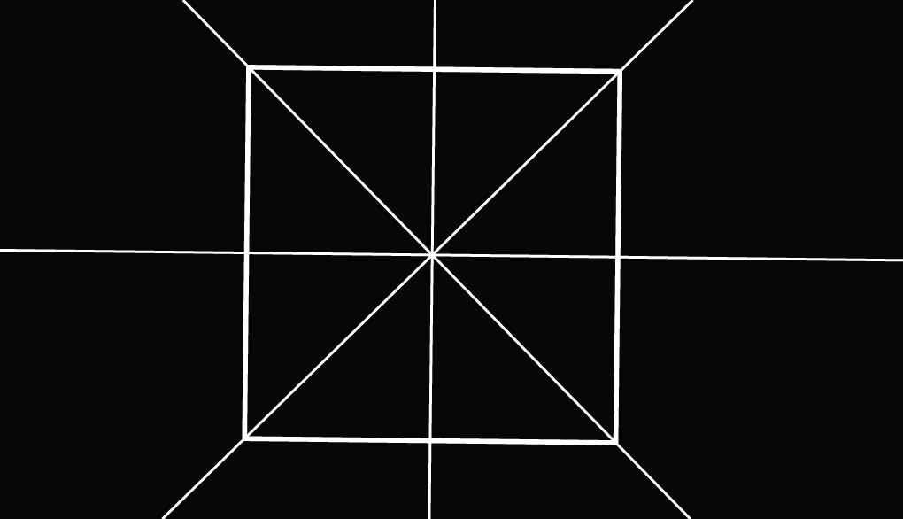 Figure 1: A square with its lines of reflections drawn. There is an operation usually called multiplication.