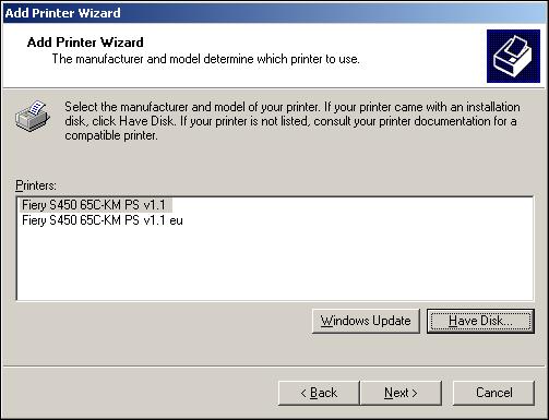 INSTALLING PRINTER DRIVERS 14 9 Click Have Disk in the dialog box displaying a list of manufacturers and printers. The Install From Disk dialog box prompts you for the disk.
