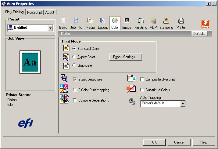 PRINTING 41 TO SET PRINT OPTIONS FOR A SPECIFIC WINDOWS PRINT JOB USING THE PRINTER DRIVER 1 Choose Print in your application.