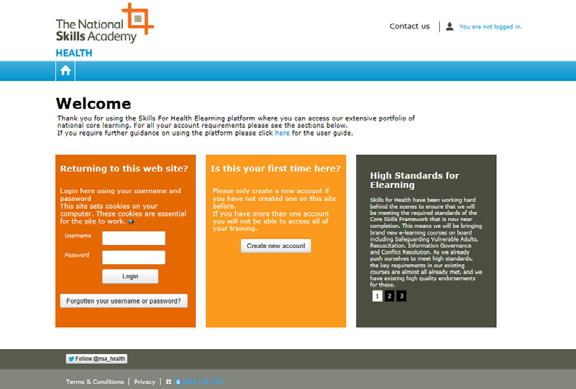 Getting Started To access NSA Health s E-learning you will need to go to http://elearning.nsahealth.org.