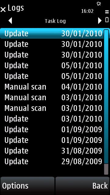 Trend Micro Mobile Security for Symbian OS /S60 5th Edition User s Guide 9 Viewing Event Logs Task Log Mobile Security generates an