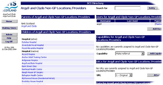 Finding Non GP Locations/Providers The Non GP locations/providers when selected will display a list of all acute hospitals and clinics in your health board area that provide secondary care and