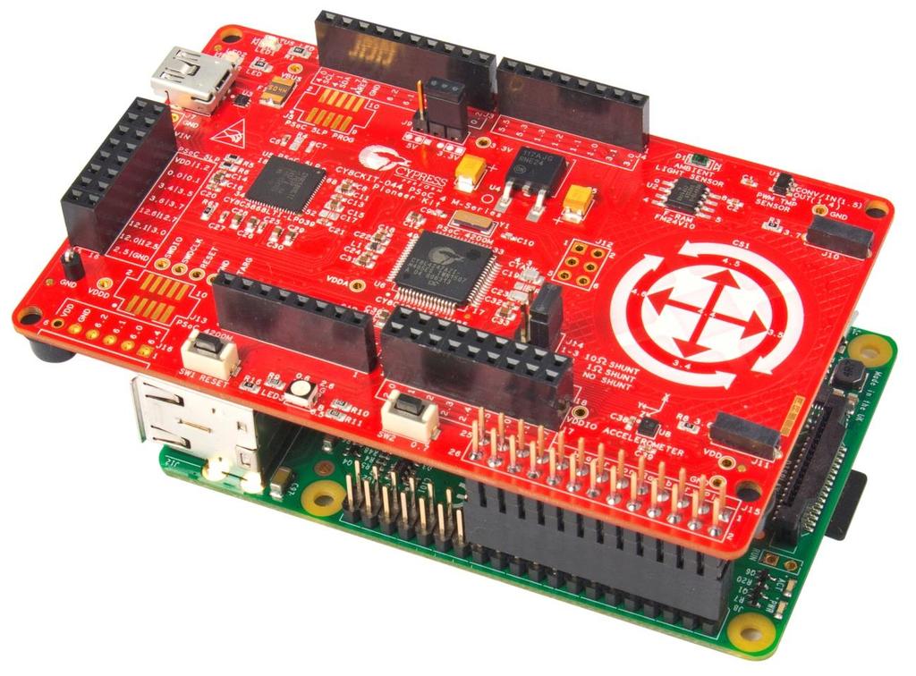 A.3.14 Raspberry Pi Compatible Header Appendix The PSoC 4 M-Series Pioneer Kit has a Raspberry Pi compatible header (marked 14 in Figure A-15). This header (J15) is not populated by default.