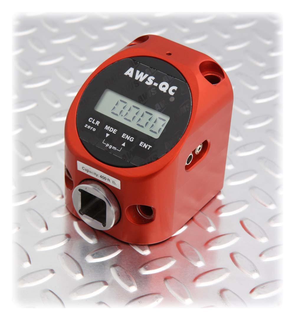 AWS-QC Torque Tester USER'S GUIDE March, 2009 ADVANCED WITNESS SERIES,