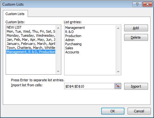 Sorting Records Microsoft Excel 2010 Introduction Select: To display the Options dialog box. You may also access this dialog box from the Sort dialog box - see later.