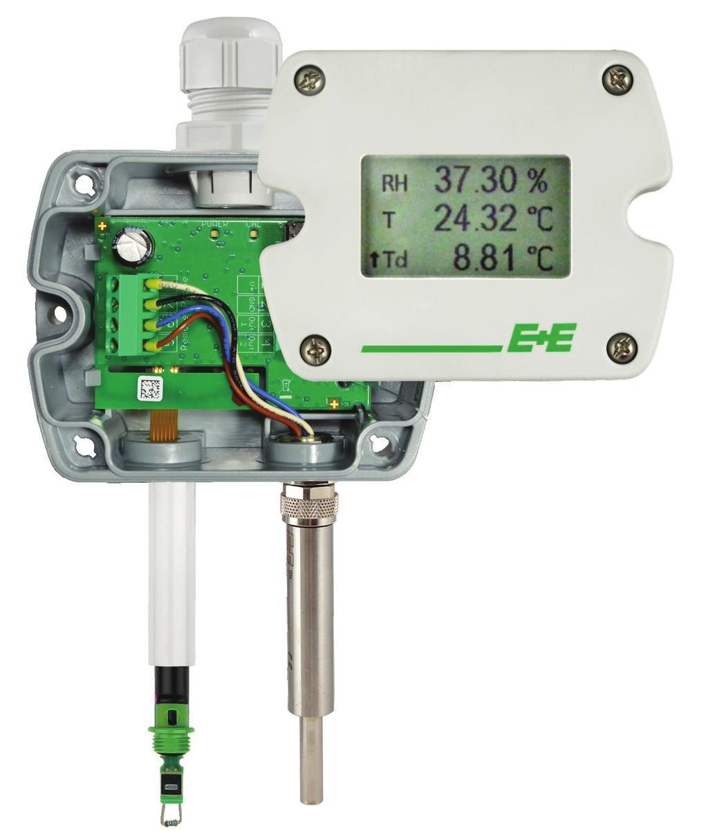 Excellent performance of even in polluted, aggressive environment is ensured by the combination of completely encapsulated measurement electronics inside the humidity probe and the long-term stable