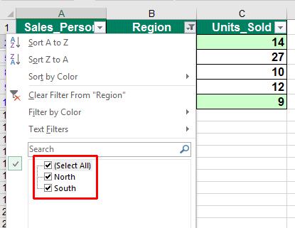 Excel 2016 Advanced Page 112 You will now see all the regions displayed again.